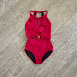 Oh La La, The Delicate Leotard in Red, AS Women's 4/6