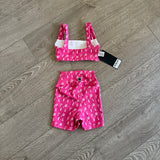 Five Dancewear, Two Faced Reversible Bra and Everyday Short 3" in Pink Five, YL Child 7/8