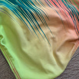 GK Elite, Simone Biles Bright Yellow Green Orange Leotard, CL Child 8/10 - Final Sale