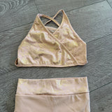 Evie's Studio, Leopard Pattern Mesh Shorts in Peach, Child 5/6 - Final Sale