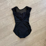 Capezio, Low Back Mesh Detail Leotard in Black, AS - Final Sale