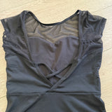 Capezio, Low Back Mesh Detail Leotard in Black, AS - Final Sale