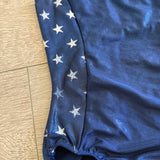 Motionwear, Fliptastic White Stars Blue Gym Leotard, CL Child 12/14