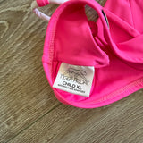 Tiger Friday, Sizzle Crop Top in Malibu Pink White, CXL Child 10/12
