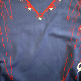 GK Elite, Red Navy Leotard with Gems, CL Child 8/10 - Final Sale