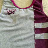 GK Elite, Simone Biles Jersey Leotard in Red and Grey, CM Child 7/8 - Final Sale