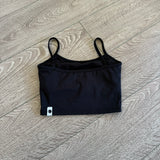 Five Dancewear, Solid Black Crop Top, YM Child 5/6