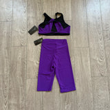 Theatricals, Twist Back Bra and Biker Shorts in Purple, AS Women's 2/4