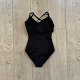 Baltogs, Mesh Back Leotard in Black, CM Child 6/7 - Final Sale