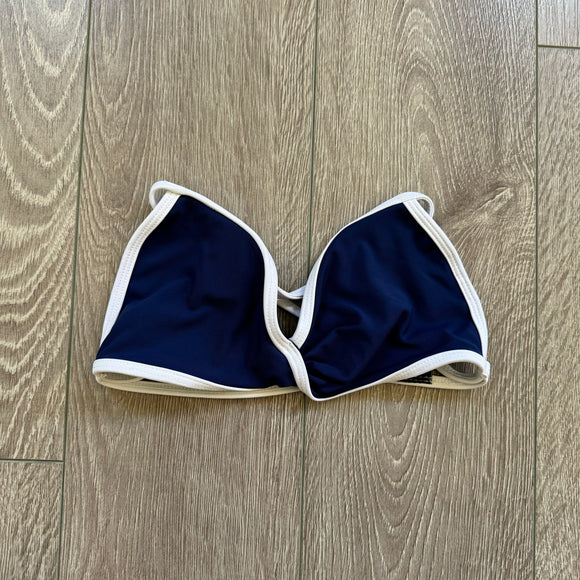 Tiger Friday, Dawn Bralette in Navy Blue and White Trim, AXS Women's 0/2