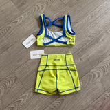 Jo+Jax, Contour Top and Shorts Set in Soft Lime Yellow, YM