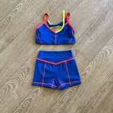 Jo+Jax Dancewear, Beat Top and Shorts Set in Cobalt Blue, YM