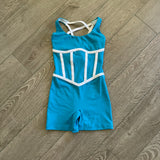 Jo Jax Dancewear, One Two Punch Unitard in Bright Blue