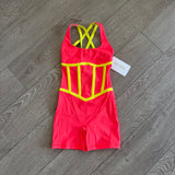 Jo+Jax Dancewear, One Two Punch Unitard in Highlighter Yellow, YL 