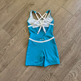 Jo+Jax, One Two Punch Unitard in Bright Blue, YL