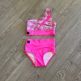 Kandi Kouture Dancewear, Mesh Detail Barbie Set in Pink, CXL