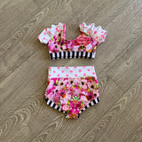 Kandi Kouture, Polka Dot Floral Set in Pink, CL 