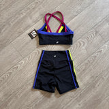 LA Dance Designs, Passion Top and Clarity Shorts in Black and Neon Yellow, CL