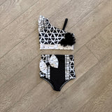 Little Londyn, Bow and Ruffles Black and White Set, Child 6/7