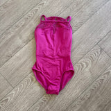 Mariia Crown Dancewear, Lace Detail Leotard in Fuchsia Pink