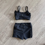 Oh La La, Ava Crop Top and Riptide Shorts in Black, CM