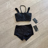 Oh La La Dancewear, Liza Top and Elton Short in Shiny Black, CL