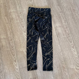 Old Navy, PowerSoft Silver Swirl Leggings in Black, CM 