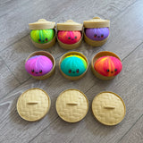 One Colorful Tie Dye Dumpling Stress Ball Fidget Toy