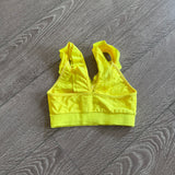 Purple Pixies, Olivia Ruffle Top in Neon Yellow, CM