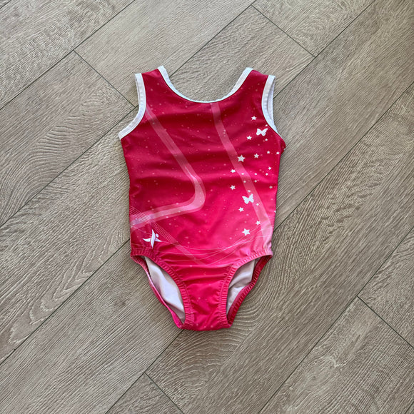 Red Butterfly Gymnastics Leotard on sale discount
