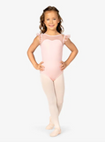 BalTogs, Mesh Ruffle Sleeve Leotard in Mint Green, CM Child 8 - Final Sale