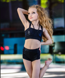 Oh La La, Liza Top and Elton Short in Shiny Black, CL Child 12
