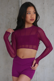 Tiger Friday, Alter Ego Crop Top in Mulberry Purple, CM Child 6/8 - Final Sale