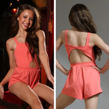 Tiger Friday, Jumpstreet Romper in Melon Orange, CL Child 8/10 - Final Sale