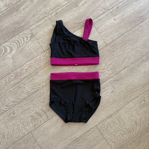 Summer Sky, Black and Purple Dancewear Set
