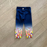 Sylvia P, Blue Ombre Gymnastics Cropped Tights Elevate