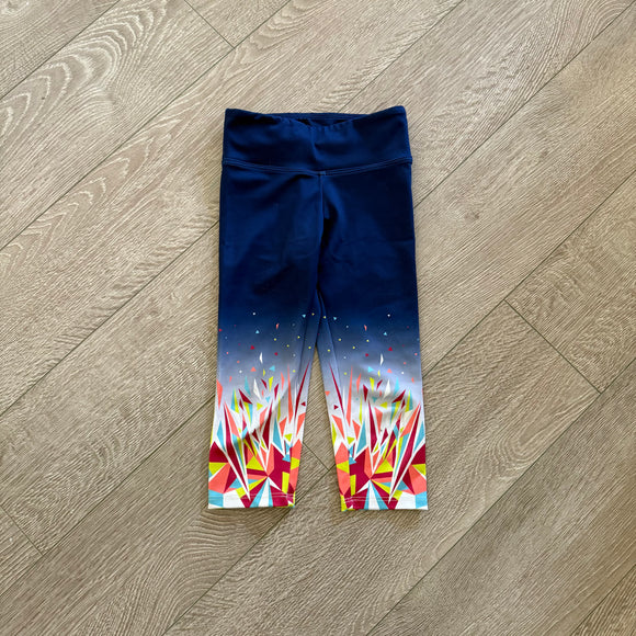 Sylvia P, Blue Ombre Gymnastics Cropped Tights