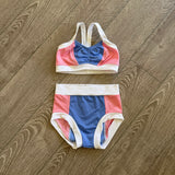 TaytrVibe Dancewear, Pastel Set in Pink Blue White, Child 