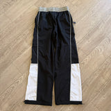 Tiger Friday, Blocking Wide Leg Joggers in Black White, AXS