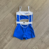 Tiger Friday, Broadway Jumpsuit in Blue White Velocity MVA Exclusive, CL