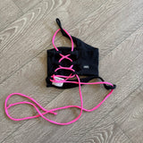 Tiger Friday, Bronx Crop Top in Black and Pink String, CM