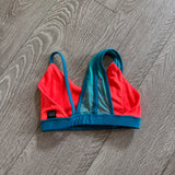 Tiger Friday, Chica Crop Top in Firebird Orange and Ocean Teal, CL