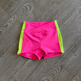 Tiger Friday Dancewear, A-List Shorties in Waikiki Yellow Pink, CXL