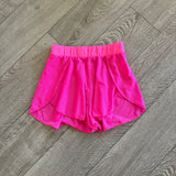Tiger Friday Dancewear Ballet Skirt, Mesh Petal Shorts in Neon Pink, AS