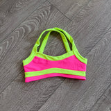 Tiger Friday Dancewear, Blade Bra in Waikiki Yellow Pink, CXL