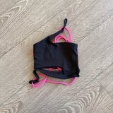 Tiger Friday Dancewear, Bronx Crop Top in Black and Pink String, CM