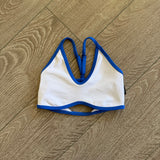 Tiger Friday Dancewear, Cruz Bra in Caprice Blue White, CL