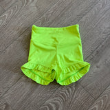 Tiger Friday Dancewear, Filly Bootie Shorts in Fiji Neon Green, CL