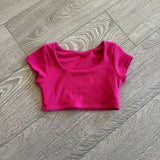 Tiger Friday Dancewear, Honest Short Sleeved Crop Top in Pink, CL