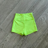 Tiger Friday Dancewear, Hot Cross Shorties in Fiji Neon Green, CXL